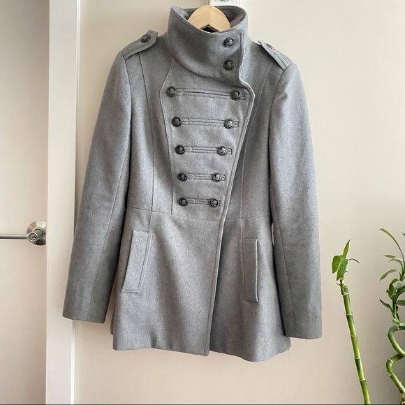 VERO MODA Gray Ranya Wool Double Breasted Jacket - Picture 8 of 8